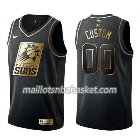 Maillot Homme Phoenix Suns Personnalisable Nike Noir Gold Edition Swingman